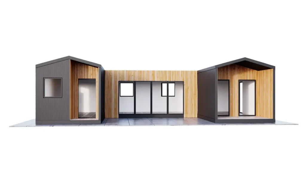 MODUVENO – kontener mieszkalny 57 m2 z patio, dom modułowy MODUVO
